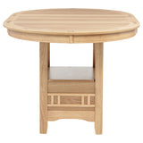 Lavon Oval 60-inch Counter Height Extension Dining Table Light Oak