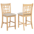 Tampa Furniture Outlet - Coaster - Lavon Wood Counter Height Dining Chair Linen and Light Oak (Set of 2) - 106629