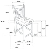 Lavon Wood Counter Height Dining Chair Linen and Light Oak (Set of 2)