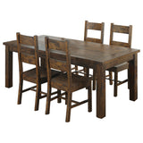 Coleman 5-piece Rectangular Dining Set Rustic Golden Brown - Tampa Furniture Outlet