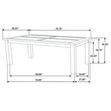 Coleman 5-piece Rectangular Dining Set Rustic Golden Brown - Tampa Furniture Outlet