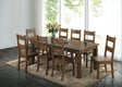 Tampa Furniture Outlet - Coaster - Coleman 9-piece Rectangular Dining Set Rustic Golden Brown - 107041-S9