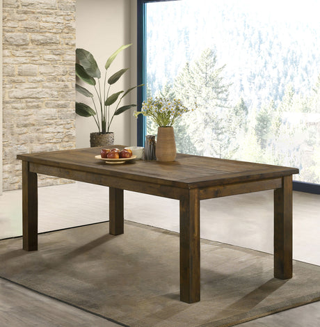 Coleman Rectangular 79-inch Dining Table Rustic Golden Brown - Tampa Furniture Outlet