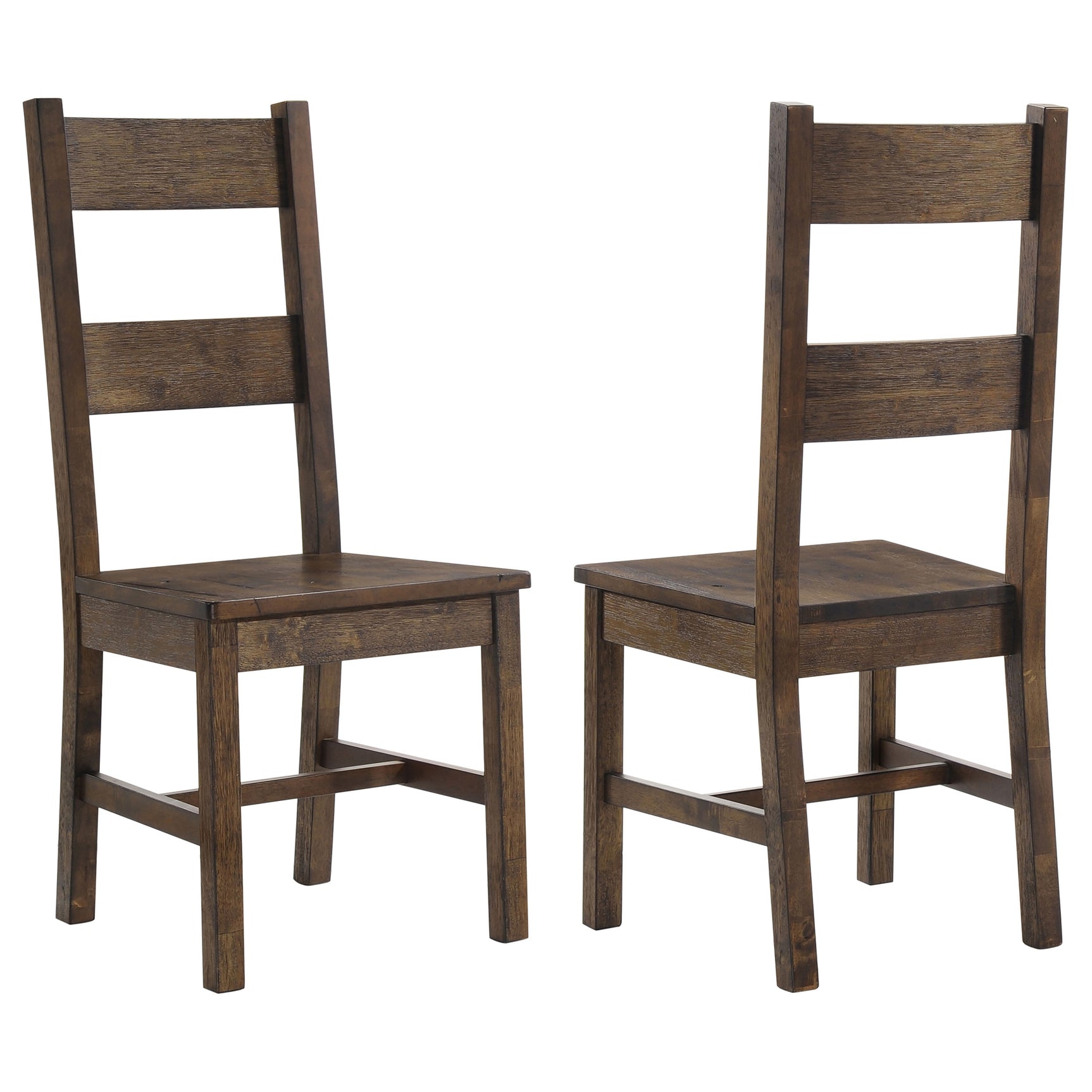 Tampa Furniture Outlet - Coaster - Coleman Dining Side Chair Rustic Golden Brown (Set of 2) - 107042