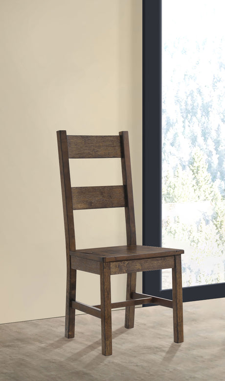Coleman Dining Side Chair Rustic Golden Brown (Set of 2) - Tampa Furniture Outlet