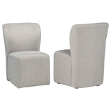 Tampa Furniture Outlet - Coaster - Jaelynn Upholstered Parsons Dining Side Chair Beige (Set of 2) - 107052BEI