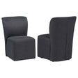 Tampa Furniture Outlet - Coaster - Jaelynn Upholstered Parsons Dining Side Chair Charcoal (Set of 2) - 107052CHAR