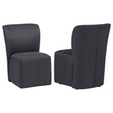Tampa Furniture Outlet - Coaster - Jaelynn Upholstered Parsons Dining Side Chair Charcoal (Set of 2) - 107052CHAR