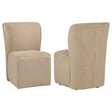 Tampa Furniture Outlet - Coaster - Jaelynn Upholstered Parsons Dining Side Chair Tan (Set of 2) - 107052TAN