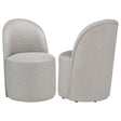 Tampa Furniture Outlet - Coaster - Aubrey Upholstered Barrel Dining Side Chair Beige (Set of 2) - 107062BEI