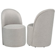 Tampa Furniture Outlet - Coaster - Aubrey Upholstered Barrel Dining Side Chair Beige (Set of 2) - 107062BEI