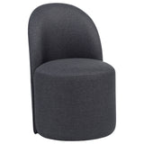 Aubrey Upholstered Barrel Dining Side Chair Charcoal (Set of 2)