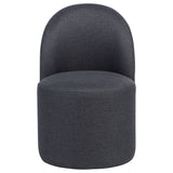 Aubrey Upholstered Barrel Dining Side Chair Charcoal (Set of 2)