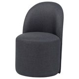 Aubrey Upholstered Barrel Dining Side Chair Charcoal (Set of 2)