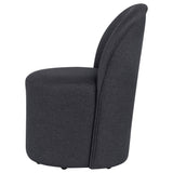 Aubrey Upholstered Barrel Dining Side Chair Charcoal (Set of 2)