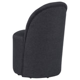 Aubrey Upholstered Barrel Dining Side Chair Charcoal (Set of 2)