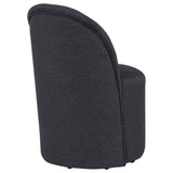 Aubrey Upholstered Barrel Dining Side Chair Charcoal (Set of 2)