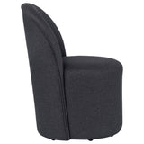 Aubrey Upholstered Barrel Dining Side Chair Charcoal (Set of 2)