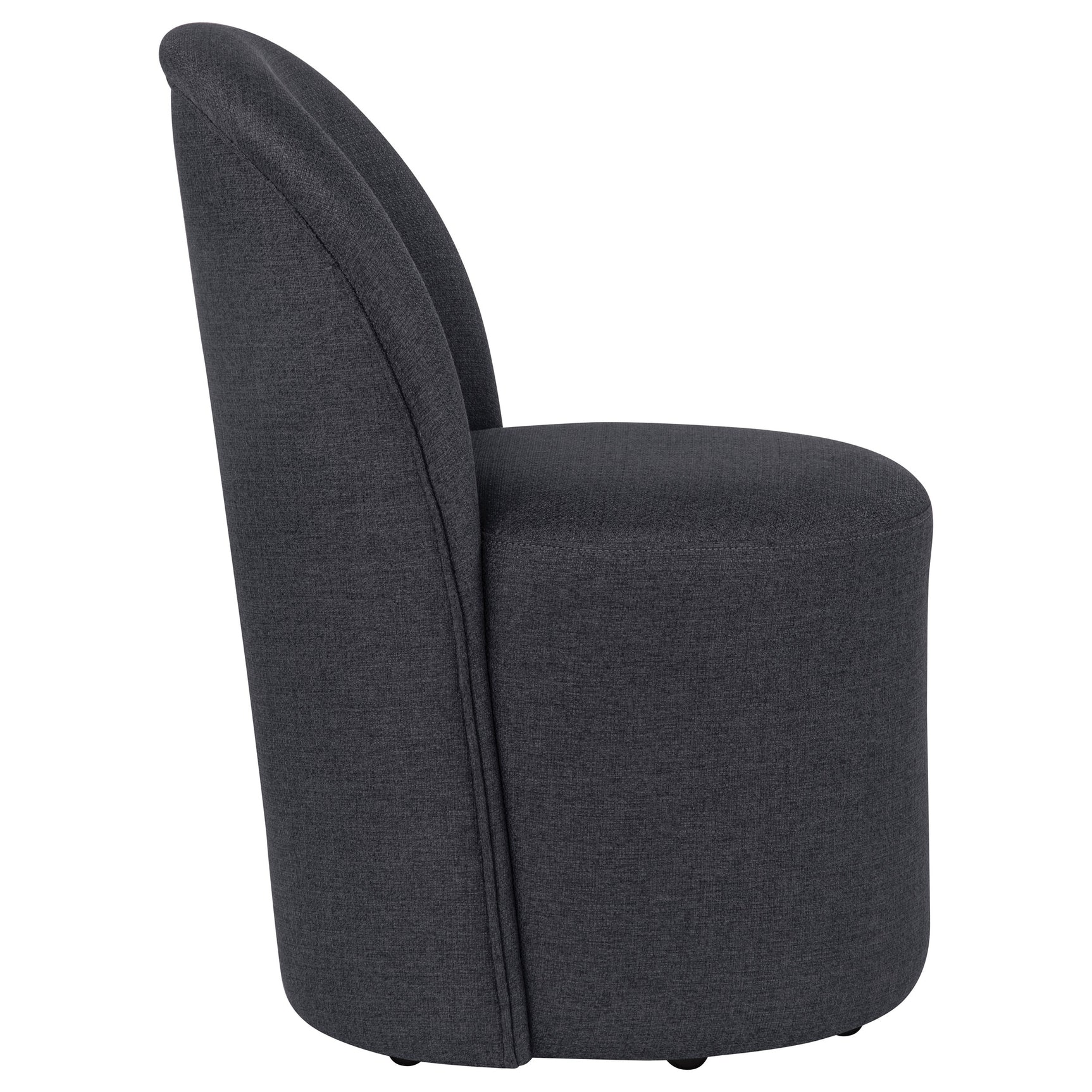 Aubrey Upholstered Barrel Dining Side Chair Charcoal (Set of 2)