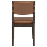 Tegan Faux Leather Upholstered Dining Side Chair Cognac (Set of 2)