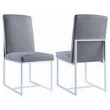 Tampa Furniture Outlet - Coaster - Mackinnon Upholstered Dining Side Chair Grey (Set of 2) - 107143