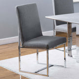 Mackinnon Upholstered Dining Side Chair Grey (Set of 2) - Tampa Furniture Outlet