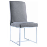 Mackinnon Upholstered Dining Side Chair Grey (Set of 2) - Tampa Furniture Outlet