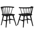 Tampa Furniture Outlet - Coaster - Jeffries Windsor Wood Dining Side Chair Black (Set of 2) - 107202BLK