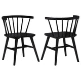 Tampa Furniture Outlet - Coaster - Jeffries Windsor Wood Dining Side Chair Black (Set of 2) - 107202BLK