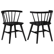 Tampa Furniture Outlet - Coaster - Jeffries Windsor Wood Dining Side Chair Black (Set of 2) - 107202BLK