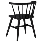 Jeffries Windsor Wood Dining Side Chair Black (Set of 2)