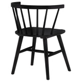 Jeffries Windsor Wood Dining Side Chair Black (Set of 2)