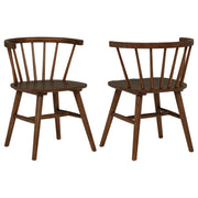 Tampa Furniture Outlet - Coaster - Jeffries Windsor Wood Dining Side Chair Walnut (Set of 2) - 107202WAL