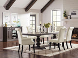 Alana Upholstered Dining Side Chair Beige Smokey Black (Set of 2) - Tampa Furniture Outlet