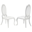 Tampa Furniture Outlet - Coaster - Anchorage Upholstered Dining Chair Cream White (Set of 2) - 107872N