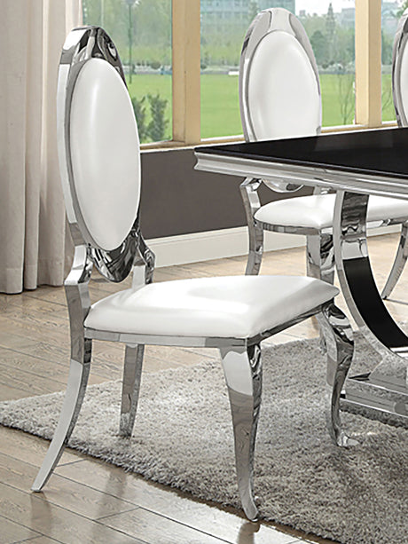 Anchorage Upholstered Dining Chair Cream White (Set of 2) - Tampa Furniture Outlet