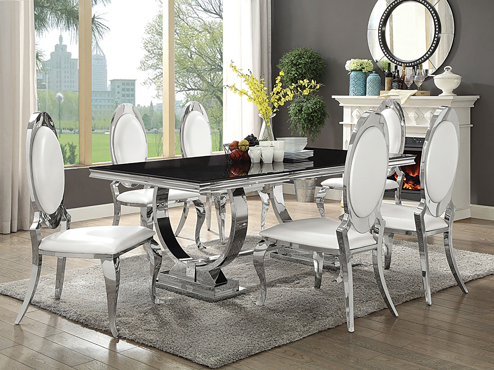 Anchorage Upholstered Dining Chair Cream White (Set of 2) - Tampa Furniture Outlet