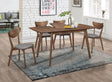 Tampa Furniture Outlet - Coaster - Alfredo 5-piece Butterfly Leaf Dining Set Natural Walnut - 108080-S5
