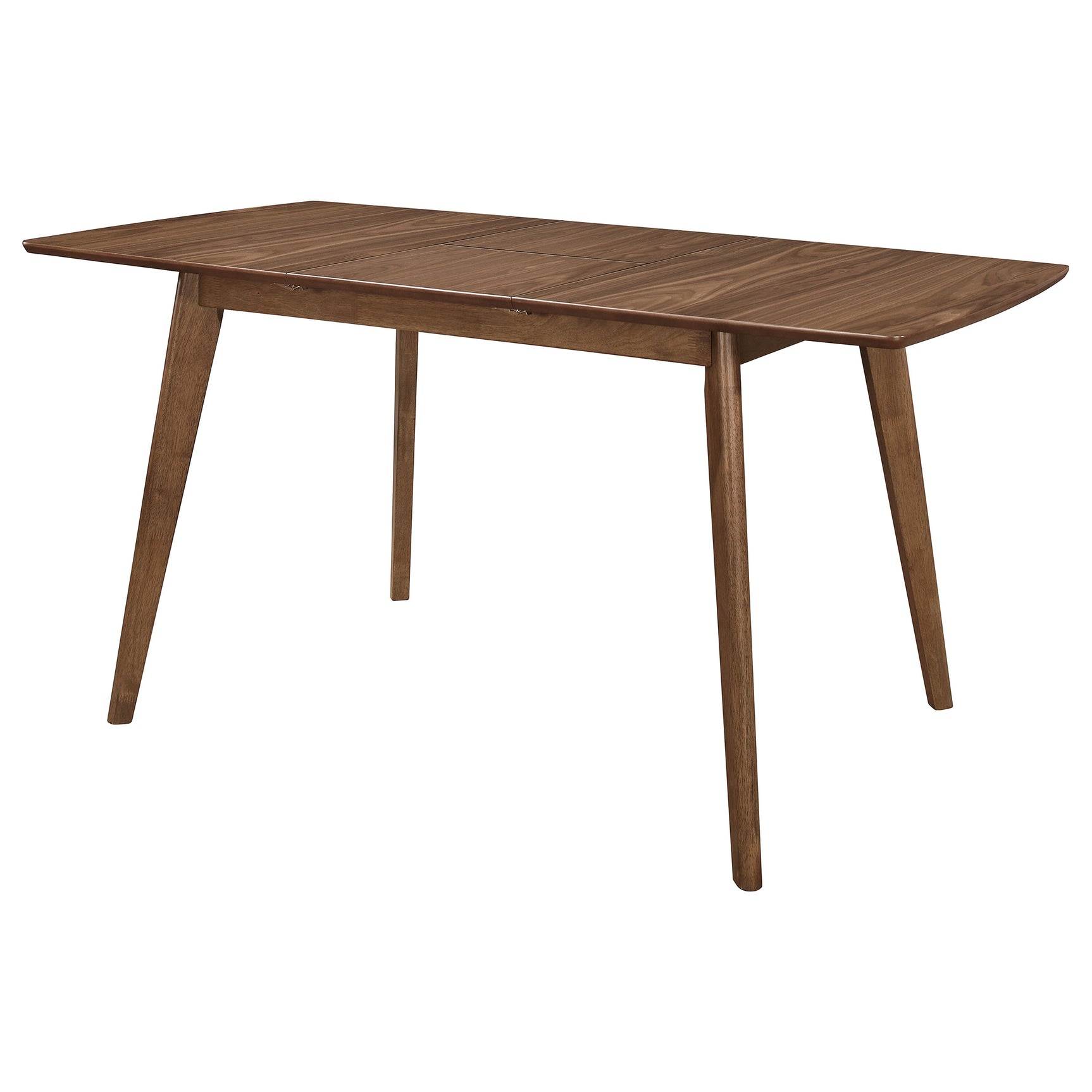 Alfredo 63-inch Extension Leaf Dining Table Natural Walnut - Tampa Furniture Outlet