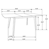 Alfredo 63-inch Extension Leaf Dining Table Natural Walnut - Tampa Furniture Outlet