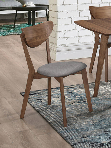 Alfredo Dining Side Chair Grey and Natural Walnut (Set of 2) - Tampa Furniture Outlet