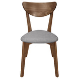 Alfredo Dining Side Chair Grey and Natural Walnut (Set of 2) - Tampa Furniture Outlet