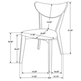 Alfredo Dining Side Chair Grey and Natural Walnut (Set of 2) - Tampa Furniture Outlet