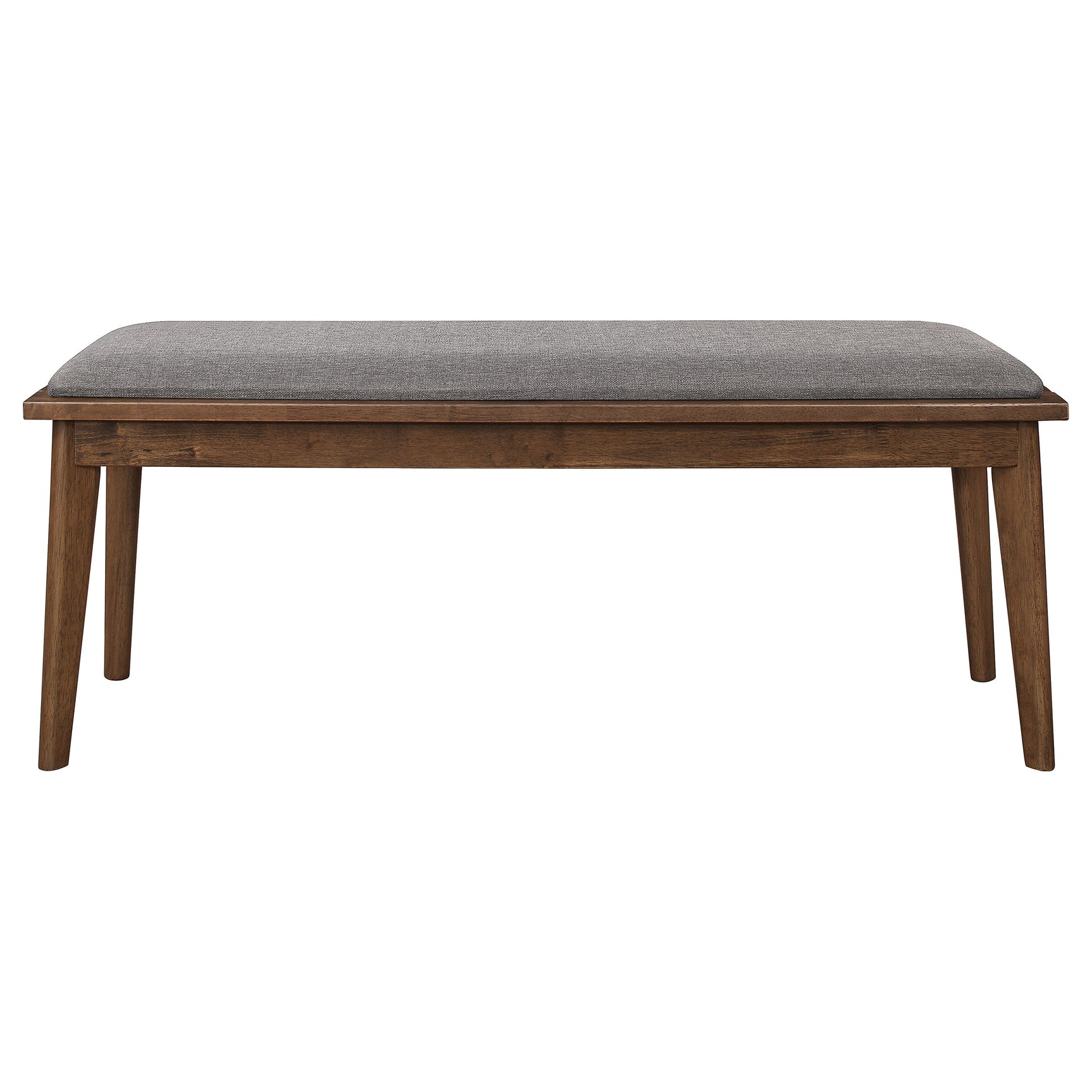 Alfredo Upholstered Dining Bench Grey and Natural Walnut - Tampa Furniture Outlet