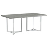 Tampa Furniture Outlet - Coaster - Sterling 72-inch Rectangular Dining Table Grey Faux Marble - 108121