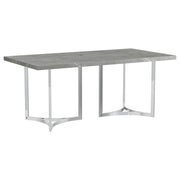 Tampa Furniture Outlet - Coaster - Sterling 72-inch Rectangular Dining Table Grey Faux Marble - 108121