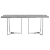 Sterling 72-inch Rectangular Dining Table Grey Faux Marble - Tampa Furniture Outlet