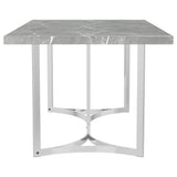 Sterling 72-inch Rectangular Dining Table Grey Faux Marble - Tampa Furniture Outlet