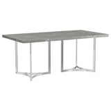 Sterling 72-inch Rectangular Dining Table Grey Faux Marble - Tampa Furniture Outlet
