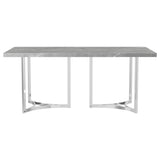 Sterling 72-inch Rectangular Dining Table Grey Faux Marble - Tampa Furniture Outlet